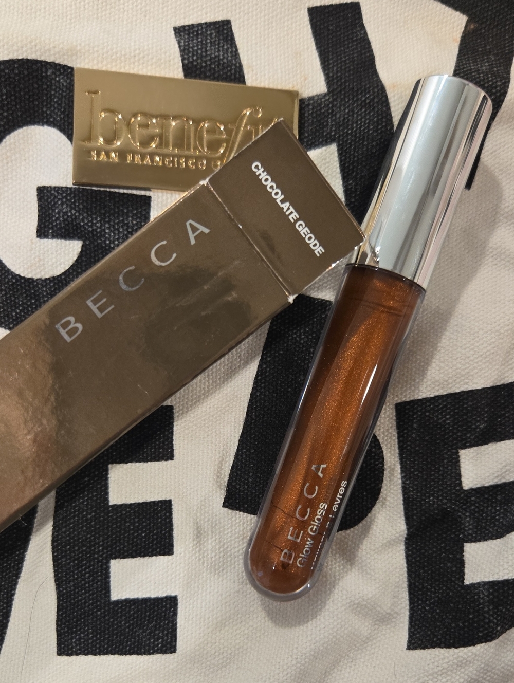 BECCA Lip Gloss in Metallic Chocolate Brown